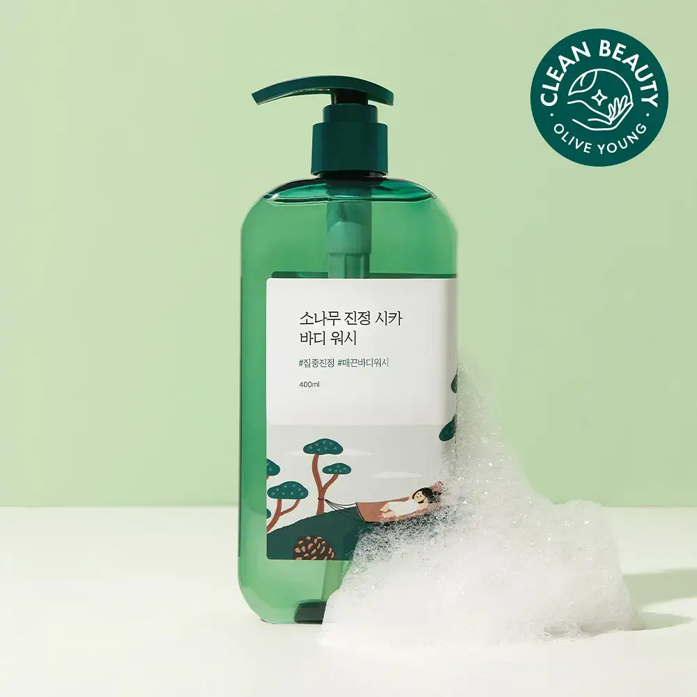 [매끈바디] 라운드랩 소나무 진정 시카 바디 워시 400ml